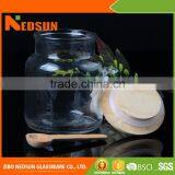 Factory Directly Supplier Price 345ml Low Price Glass Jar Wooden Lid Latest Products in Market thumbnail-1