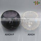 Handmade Round Ball Crackled Flower Vase thumbnail-1