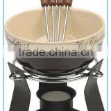 Factory Metal Stand Ceramic Fondue Set thumbnail-1