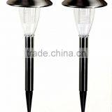3pk Stainless Steel Solar Path Light Outdoor LED Landscape Lawn Garden Lamp -140 mm thumbnail-1