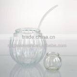 2016newest Machine Made Clear Pumpkin Glass Punch Bowl With Cup thumbnail-2