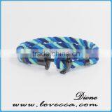 New Arrival Wholesale Multilayer Handmade Nautical Rope Hook Men Anchor Bracelet thumbnail-1