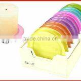 Colored Glass Candle Plate/ Pillar Holder thumbnail-1