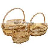 Willow Material Cheap Wooden Wicker Fruit Basket thumbnail-3