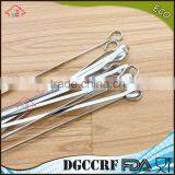 NBRSC 12-inch Stainless Steel Barbecue Skewers, Kebab Kabob Grilling BBQ Stick Skewers Set of 12 thumbnail-2