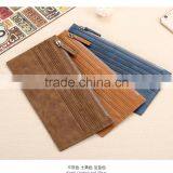 Top Cowhide Leather Tan Color Rfid Blocking Men Zipper Card Holder Wallet thumbnail-6