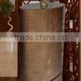 Small Ball Shape Fiber Glass Water Fountain With Rattan Base thumbnail-2