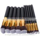 10PCS Wood CLASSY SOFT MAKEUP BRUSHES PROFESSIONAL COSMETIC MAKE UP BRUSH TOOL SET for Eyeshadow Eyeliner Lip thumbnail-1