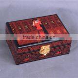 Red Chinese Lacquer Jewelry Boxes/chinese Style/eastern Design/Home Decoration thumbnail-1
