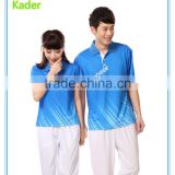 china custom all over body sublimation printing couple POLO shirts
