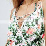 Custom Women Summer Flora Sublimation Printing Bikini Beachwear thumbnail-3