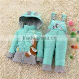 NEW 2015 Winter Children Clothing Sets Duck Down Jacket Sets Pants-jacket Hooded Baby Girls Winter Jacket & Coat Pony Pattern thumbnail-6