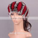 Winter Fur Headbands for Women Knitted Rex Rabbit Fur Scraf for Women Real Fur Headwrap Ear Warmer 2016 Newest Fashion Hairband thumbnail-6