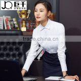 Guangzhou Wholesaler OEM New Fashion Women Autumn Casual Long Sleeve Twill White Poly Elegant Blouses thumbnail-3
