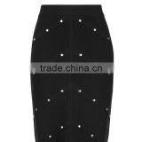 2017 OEM Spring Bandage Studded Figure-hugging Pencil Skirt thumbnail-5