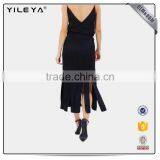 High Slit Maxi Dress Elegant Hollow Out Evening Fashion Dreese Long Dress thumbnail-3