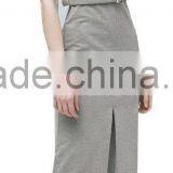 Ladies Latest Style Linen Light Grey Bodycon Knee Length Dress thumbnail-1