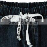 Top 10 Jeans Two Color PU Tape Funky Wholesale Kids High Waist Jeans With Elastic thumbnail-4