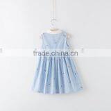 Modern Summer Exquisite Embroidery Baby Girl Sleeveless Stripe Vest Dress thumbnail-5