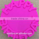 Wholesale High Quantity Eco-friendly HAPPY BIRTHDAR Shape Silicone Chocolate Mould,soap Mold,diy Cake Mould thumbnail-1