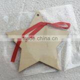 Christmas Ornament Hanging Decoration DIY Carving Star Wood Craft thumbnail-5