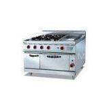 Commercial Stainless Gas Range With Griddle