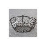 Square Wire Basket With Handle, in Rusted Brown Color, Suitable for Packing and Storage