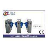Silver Face Recognition Access Control Flap Barrier Gate Pedestrian Turnstiles