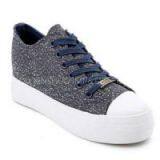 New Design Blue Grey Women\'\'s Floral Print Mid Top Shoes