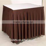 Wholesale Customized Fancy Square Ruffled Table Skirt thumbnail-3