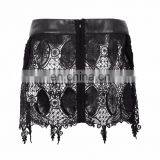 Transparent Embroidered Laces Mini Skirt Q-258 Punk Rave thumbnail-3