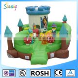 customized inflatable dinosaur play ground, inflatable jungle play station for kids