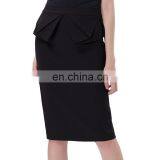 Grace Karin Womens Solid Color High Stretchy Hips-Wrapped Vintage Retro Black Pencil Skirt CL010454-1 thumbnail-1