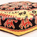 Elephant Mandala Pet Bedding Cushion Cover Indian Pets Pillow Case Square Ottoman Poufs Floor Pillow