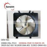 Fits HON-DA CIV-IC R-FAN'01-05 Radiator Cooling Fan OM 19000-DSL-F513 19020-DLC-003 M:19030-DAA-A01 S:19015-DMM-A51 thumbnail-2