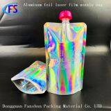500ml aluminum foil laser film composite bag rainbow film zipper bag 750ml laser film suction nozzle independent bag