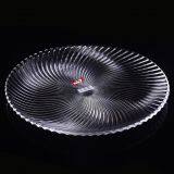 Dia 9.5inch Classical Design Round Glass Plate for Weeding Furit thumbnail-3