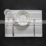 Wholesale Coffee Table Placemat Woven Striped Placemat Table Dish Mat for Dinning Table thumbnail-2