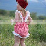 2019 New Baby Bodysuit Baby Climbing Suit Baby Plaid Lace Bodysuits Girl Backless Bodysuit Onesie thumbnail-2