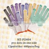 PVC dotted gloves manufacturing in China/ low price working glove safety gloves