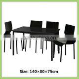 Modern Design Black High Gloss MDF Furniture Board Dining Room Set thumbnail-1