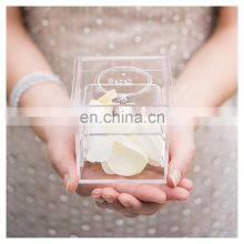 Luxury Ring Box Custom Logo Small Clear Acrylic Ring Box Luxury Clear Acrylic Box for Wedding Ring thumbnail-4
