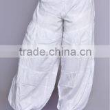 Cotton Gray and White Color Harem Trouser Bottoms Pants thumbnail-2
