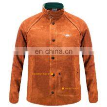 Custom Charcoal-brown Split Cow Leather Welding Jacket Mens,Welder Jacket,Welding Leather Jacket
