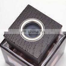 Luxury Hotel Customize Flameless Perfume Oil Fragrance Fiber Rattan Stick Glass Bottle Wood Lid Cover Reed Diffuser For Home thumbnail-4