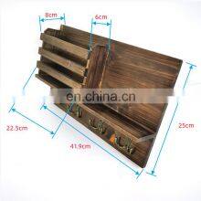 Widely Used 8 Hooks Bamboo Wall Hanging Shelf Coat Hanger Key Holder Decorative Functional Home Decoration thumbnail-5