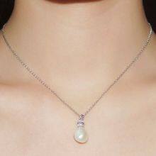 S925 Sterling Silver Necklace Women's Pearl Collarbone Chain thumbnail-2