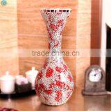 Tall Crack Mosaic Vases Table Decorations