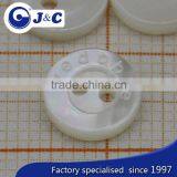 2 Holes River Shell White Colour Buttons With Engrave Logo thumbnail-3