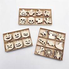 Halloween Wooden Small Hanging Sign Creative Wooden Crafts Halloween Hollow Decorative Pendant thumbnail-3